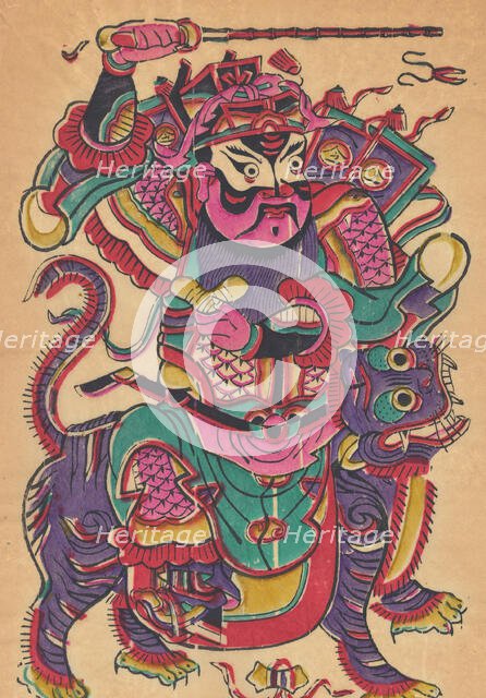 One hundred thirty-five woodblock prints including New Year's pictures (nianh..., 19th-20th century. Creator: Unknown.