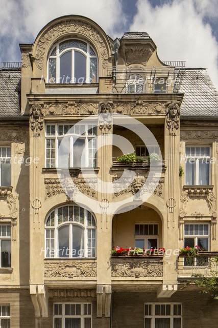 Jugenstil house, Villa Rauner, Cranachstrasse 10, Weimar, Germany, (1905), 2018. Artist: Alan John Ainsworth.