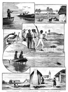 Sketches at an Australian Mission Station - by Mr. A. J. Vogan, 1890. Creator: R. Taylor.