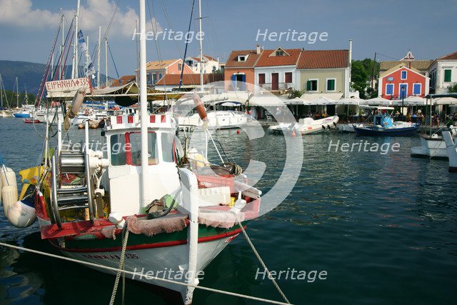 Fiskardo harbour, Kefalonia, Greece.