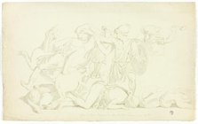 Ancient Bas-Relief with Battle of the Amazons, 1774. Creator: John Downman.