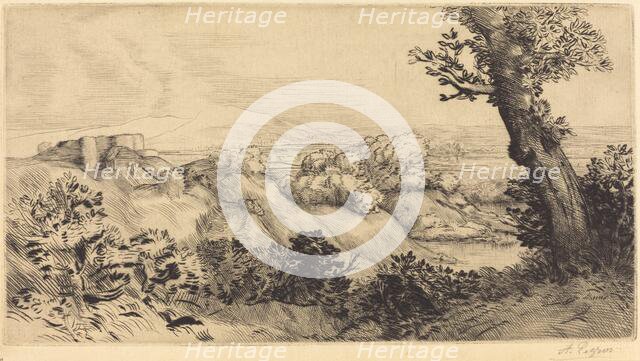 Top of the Hill (Le haut de la colline). Creator: Alphonse Legros.