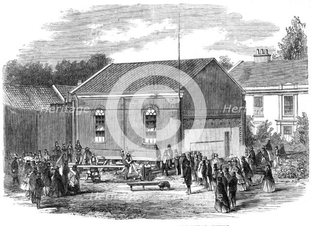 Removal of a chapel at Melton, near Woodbridge, Suffolk, 1861. Creator: Unknown.