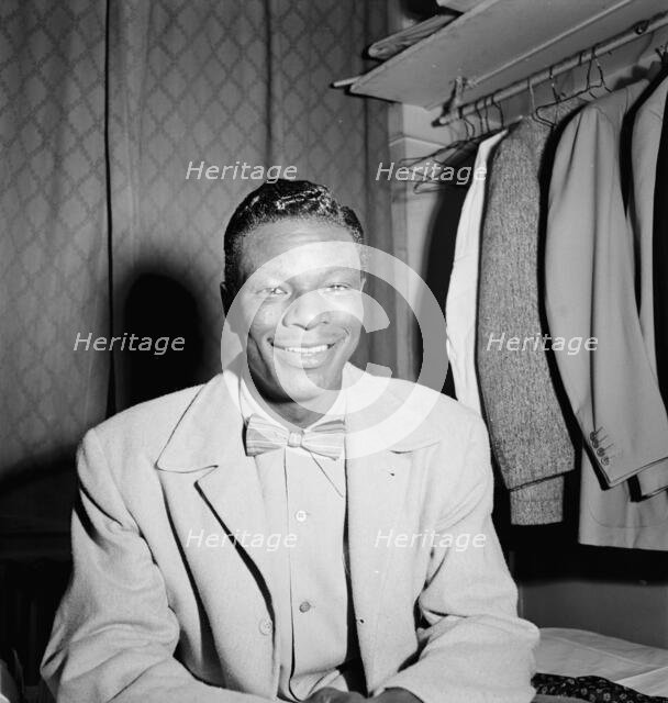 Portrait of Nat King Cole, Paramount Theater, New York, N.Y., ca. Nov. 1946. Creator: William Paul Gottlieb.