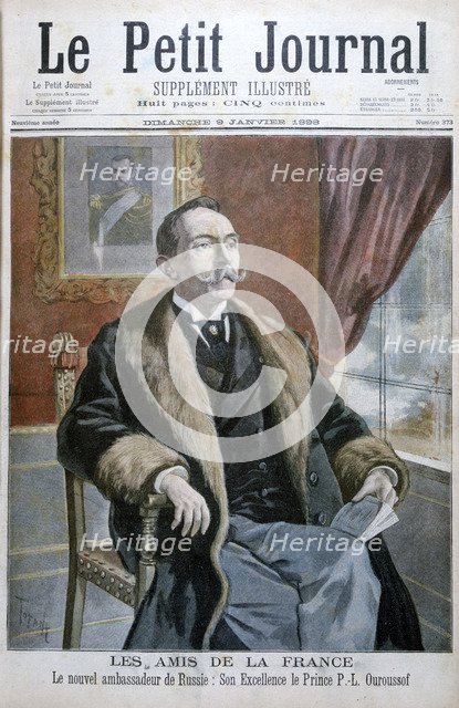 Prince PL Ouroussof, The new Ambassador of Russia, 1898. Artist: Oswaldo Tofani