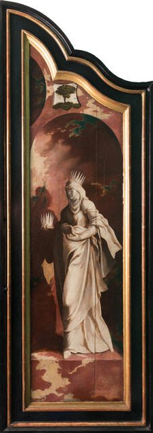 Triptych with the Crucifixion, Saints and Donors, 1530-1540. Creator: North Netherlandish Master.