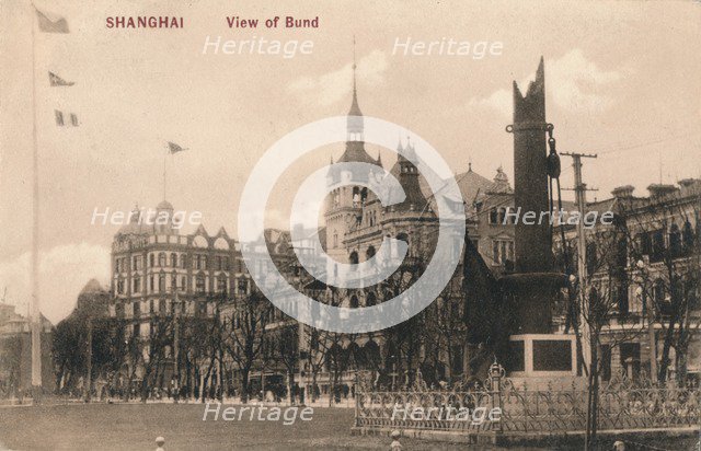 'Shanghai. View of Bund', c1918. Artist: Unknown.