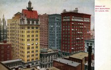 Group of skyscrapers, St Louis, Missouri, USA, 1910. Artist: Unknown