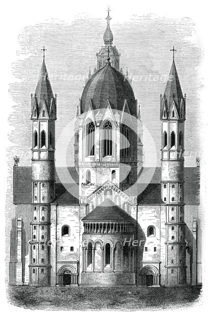 Mainz Cathedral, Rhine, Germany, 12th and 13th century, (1870). Artist: Unknown