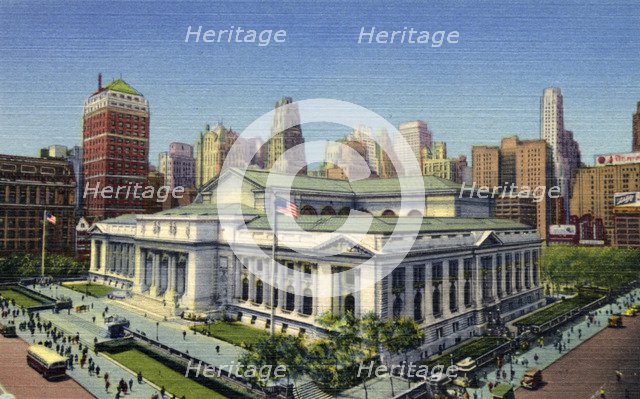 New York Public Library, New York City, New York, USA, 1951. Artist: Unknown