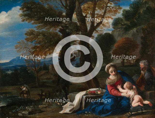 The Rest on the Flight into Egypt. Creator: Pier Francesco Mola.