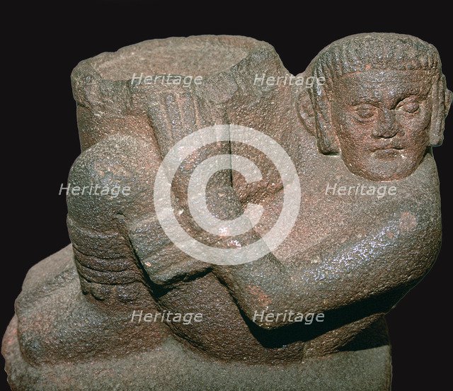 Maya Eagle-vase offering bowl for the hearts of sacrificial victims. Artist: Unknown