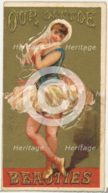 From the Girls and Children series (N58) promoting Our Little Beauties Cigarettes for Alle..., 1887. Creator: Allen & Ginter.