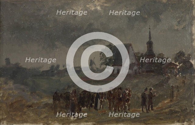 The artist's own funeral I, 1874. Creator: Karl Emanuel Jansson.