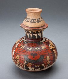 Jar with Intricate Spout Depicting a Ritual Performer, 180 B.C./A.D. 500. Creator: Unknown.