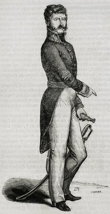 Juan Martín Díez, known as El Empecinado, (Castrillo de Duero, 1775-Roa, 1825), Leader..., 1853. Creator: Ildefonso Cibera.