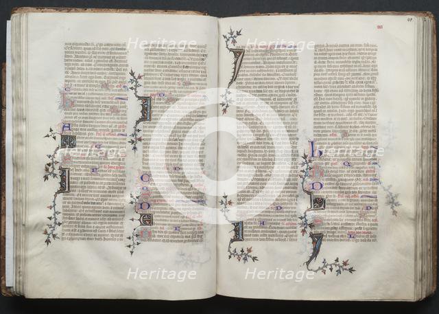 The Gotha Missal: Fol. 41r, Text, c. 1375. Creator: Master of the Boqueteaux (French); Workshop, and.