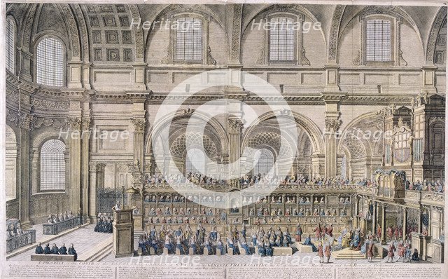 St Paul's Cathedral, London, 1706, (1707). Artist: Robert Trevitt