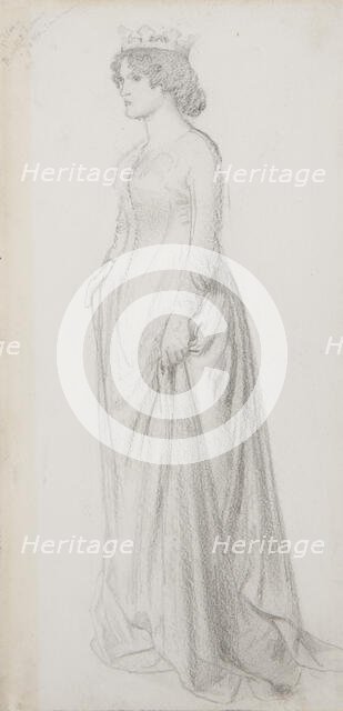 Study For Chaucer's Dream Of Fair Women, c1865. Creator: Sir Edward Coley Burne-Jones.