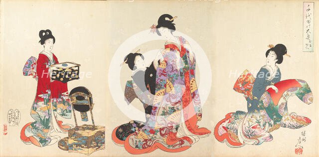 Chiyoda Castle (Album of Women), 1895., 1895. Creator: Chikanobu Yoshu.