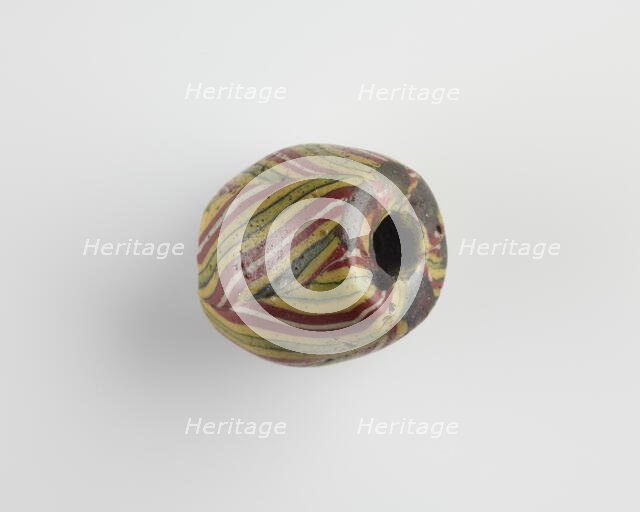 Bead. One end chipped, Roman Period, 1st-2nd century. Creator: Unknown.