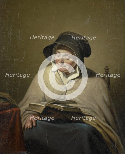 Old Woman Reading, 1820-1833. Creator: Cornelis Kruseman.