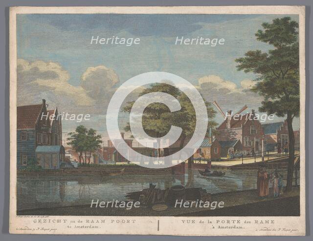 View of the Raampoort in Amsterdam, 1766. Creator: Caspar Jacobsz Philips.
