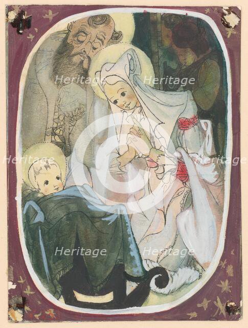 The birth of Jesus, 1940-1944. Creator: Ján Novák.