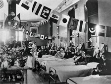 Hahnemann Hospital and Homeopathic Dispensaries, Liverpool: a ward, decorated with..., (1910?). Creator: Unknown.