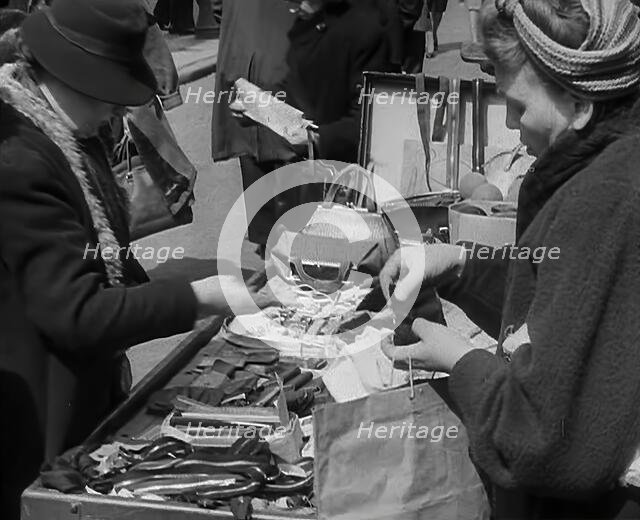 Civilians at a Market, 1942. Creator: British Pathe Ltd.