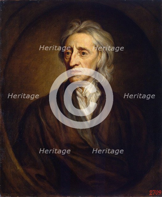 Portrait of the physician and philosopher John Locke', (1632-1704), 1697. Creator: Kneller, Sir Gotfrey (1646-1723).