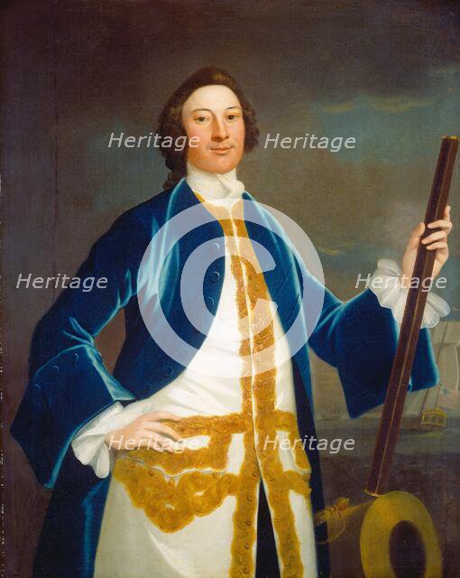 Unidentified British Navy Officer, c. 1745. Creator: John Wollaston.