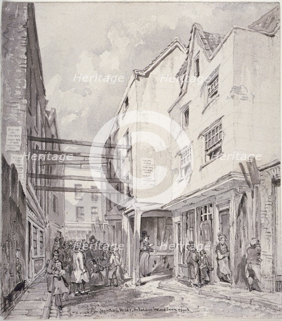 Chick Lane, City of London, 1825. Creator: Robert Blemmell Schnebbelie.