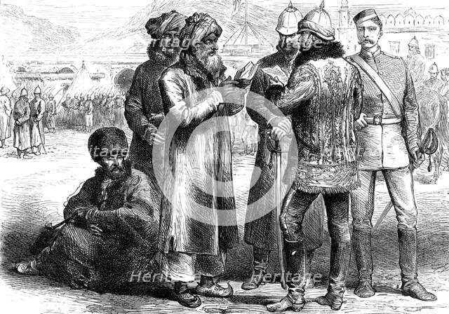 The Afghan War: a sketch in General Sir F. Roberts's head-quarters, Sherpore Cantonments, 1880. Creator: Unknown.