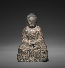Seated Sakyamuni Buddha, 500s-600s. Creator: Unknown.