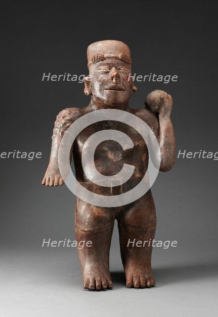 Standing Male Figure Holding a Ball, 100 B.C./A.D. 300. Creator: Unknown.