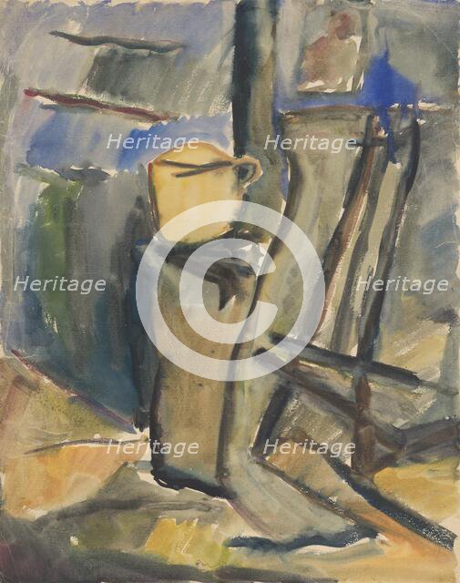 Still life with a yellow vessel, around 1935. Creator: Zolo Palugyay.