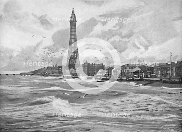 'Blackpool, with its Eiffel Tower', c1896. Artist: Poulton & Co.