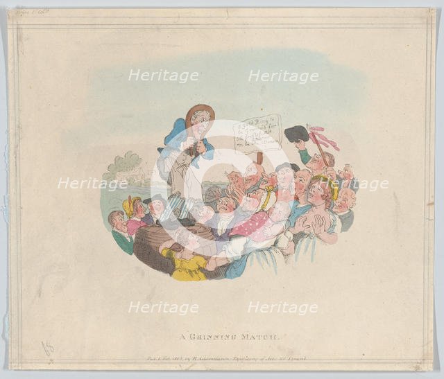 A Grinning Match, February 1, 1803., February 1, 1803. Creator: Thomas Rowlandson.