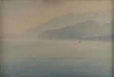 Coast of Sorrento, blue and silver, 1913. Creator: Henry Brokman.