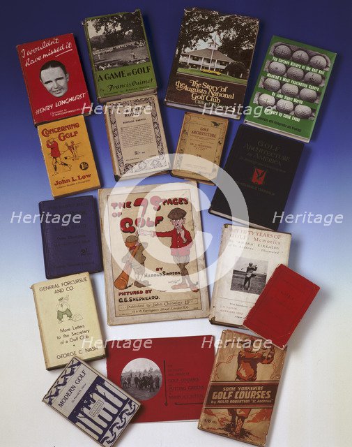 Collection of golfing books, 20th century. Artist: Unknown