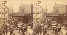 Group of 4 Stereograph Views of Ludgate Hill, London, England, 1850s-1910s. Creator: J F Jarvis.