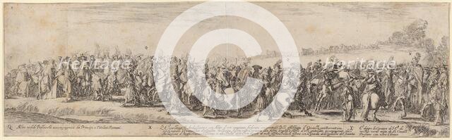 Polish Nobles, His Excellency the Ambassador, and His Carriage, 1633. Creator: Stefano della Bella.