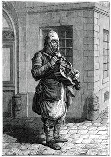Travelling Musician, (1885).Artist: Francois-Robert Ingouf