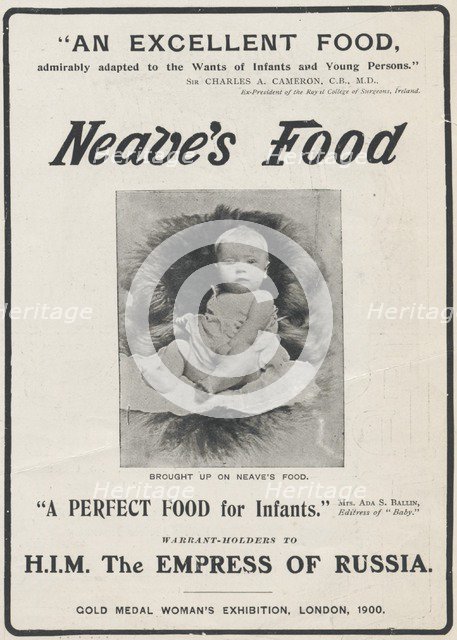 Neave's Infant Foods, 1906. Artist: Unknown