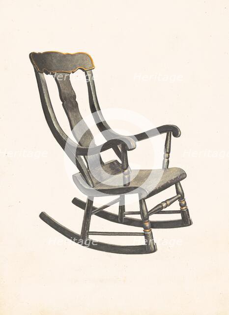Rocking Chair (Square Back), c. 1937. Creator: Robert Gilson.