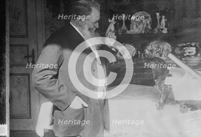 Erhardt and his "War Dog", 1917. Creator: Bain News Service.