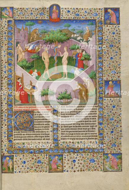 The Story of Adam and Eve; Des cas des nobles hommes et femmes, about 1413-1415. Creator: Boucicaut Master.