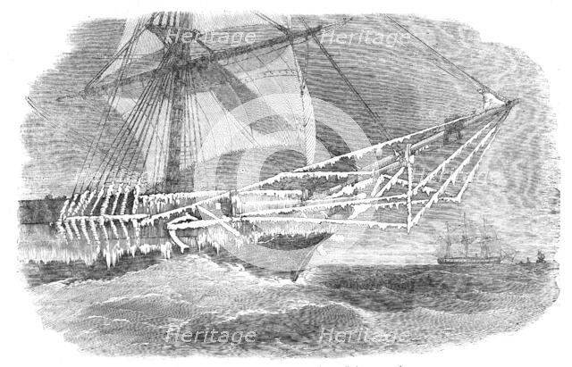 Weather in the Baltic - Bows of H.M. Corvette "Cruiser", 1854. Creator: Unknown.