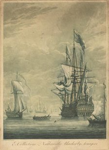 Shipping Scene from the Collection of Nathaniel Blackerby, 1720s. Creator: Elisha Kirkall.